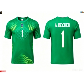 Brasilien Alisson Becker #1 Målvakt Bortatröja VM 2026 Kortärmad