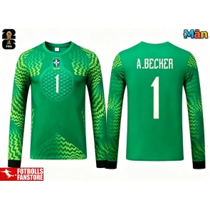 Brasilien Alisson Becker #1 Målvakt Bortatröja VM 2026 Långärmad