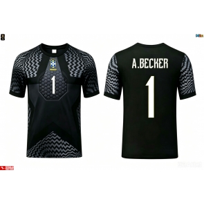 Brasilien Alisson Becker #1 Målvakt Hemmatröja VM 2026 Kortärmad