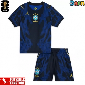Brasilien Bortatröja Barn VM 2026 Kortärmad (+ Korta byxor)