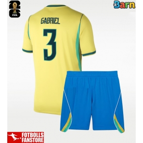 Brasilien Gabriel Magalhaes #3 Hemmatröja Barn VM 2026 Kortärmad (+ Korta byxor)