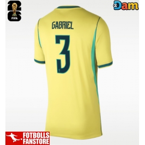 Brasilien Gabriel Magalhaes #3 Hemmatröja Dam VM 2026 Kortärmad