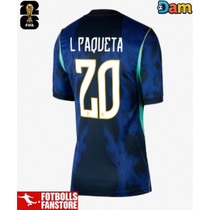 Brasilien Lucas Paqueta #20 Bortatröja Dam VM 2026 Kortärmad