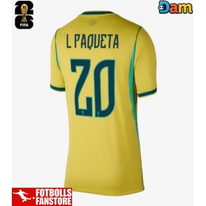 Brasilien Lucas Paqueta #20 Hemmatröja Dam VM 2026 Kortärmad
