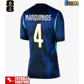 Brasilien Marquinhos #4 Bortatröja Dam VM 2026 Kortärmad