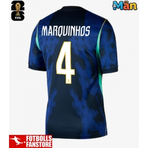 Brasilien Marquinhos #4 Bortatröja VM 2026 Kortärmad