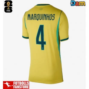 Brasilien Marquinhos #4 Hemmatröja Dam VM 2026 Kortärmad