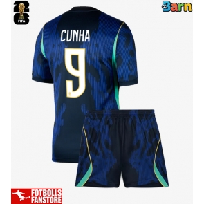 Brasilien Matheus Cunha #9 Bortatröja Barn VM 2026 Kortärmad (+ Korta byxor)
