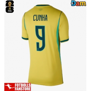 Brasilien Matheus Cunha #9 Hemmatröja Dam VM 2026 Kortärmad
