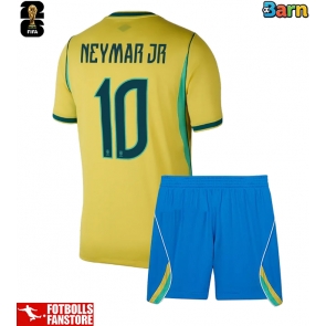 Brasilien Neymar Jr #10 Hemmatröja Barn VM 2026 Kortärmad (+ Korta byxor)