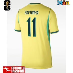 Brasilien Raphinha Belloli #11 Hemmatröja VM 2026 Kortärmad