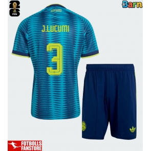 Colombia Jhon Lucumi #3 Bortatröja Barn VM 2026 Kortärmad (+ Korta byxor)