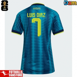 Colombia Luis Diaz #7 Bortatröja Dam VM 2026 Kortärmad