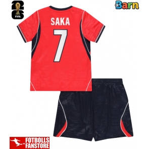 England Bukayo Saka #7 Bortatröja Barn VM 2026 Kortärmad (+ Korta byxor)