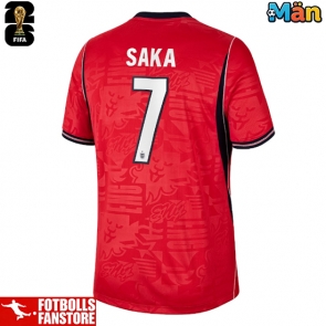 England Bukayo Saka #7 Bortatröja VM 2026 Kortärmad