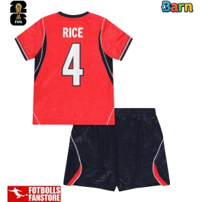 England Declan Rice #4 Bortatröja Barn VM 2026 Kortärmad (+ Korta byxor)