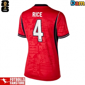 England Declan Rice #4 Bortatröja Dam VM 2026 Kortärmad