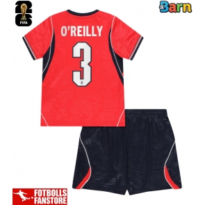 England Nico O'Reilly #3 Bortatröja Barn VM 2026 Kortärmad (+ Korta byxor)