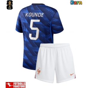 Frankrike Jules Kounde #5 Hemmatröja Barn VM 2026 Kortärmad (+ Korta byxor)