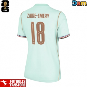 Frankrike Warren Zaire-Emery #18 Bortatröja Dam VM 2026 Kortärmad