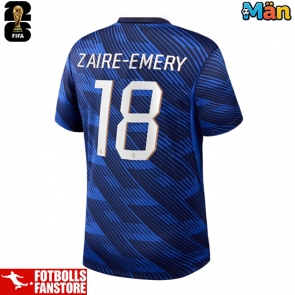 Frankrike Warren Zaire-Emery #18 Hemmatröja VM 2026 Kortärmad