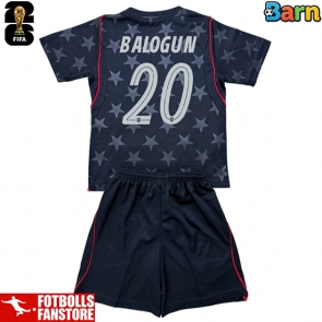 Förenta stater Folarin Balogun #20 Bortatröja Barn VM 2026 Kortärmad (+ Korta byxor)