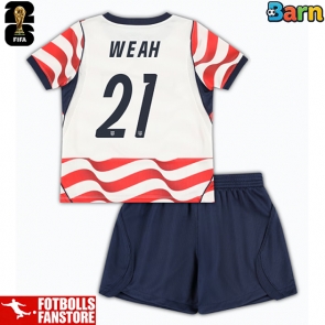 Förenta stater Timothy Weah #21 Hemmatröja Barn VM 2026 Kortärmad (+ Korta byxor)