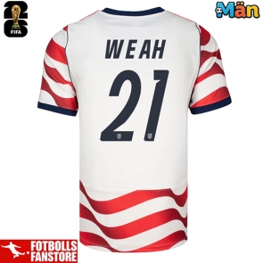 Förenta stater Timothy Weah #21 Hemmatröja VM 2026 Kortärmad