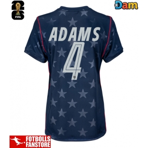 Förenta stater Tyler Adams #4 Bortatröja Dam VM 2026 Kortärmad