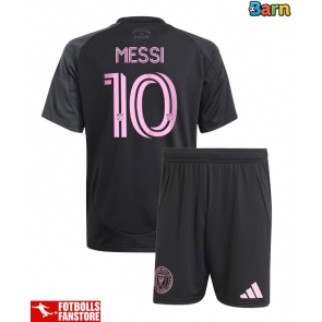 Inter Miami Lionel Messi #10 Bortatröja Barn 2025-26 Kortärmad (+ Korta byxor)
