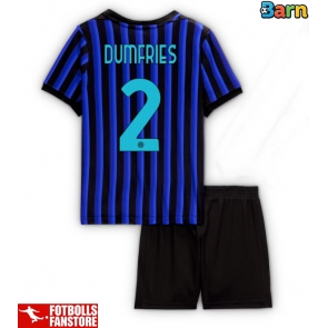 Inter Milan Denzel Dumfries #2 Hemmatröja Barn 2025-26 Kortärmad (+ Korta byxor)