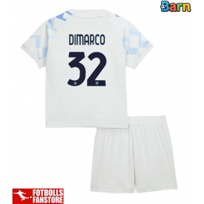 Inter Milan Federico Dimarco #32 Bortatröja Barn 2025-26 Kortärmad (+ Korta byxor)