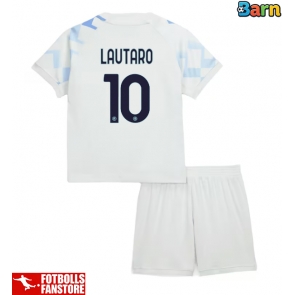 Inter Milan Lautaro Martinez #10 Bortatröja Barn 2025-26 Kortärmad (+ Korta byxor)