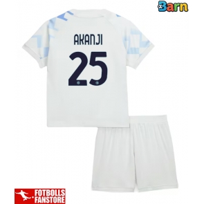 Inter Milan Manuel Akanji #25 Bortatröja Barn 2025-26 Kortärmad (+ Korta byxor)