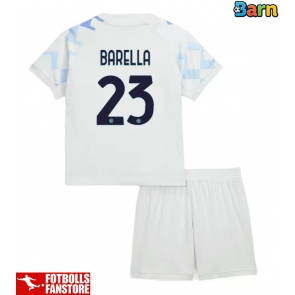 Inter Milan Nicolo Barella #23 Bortatröja Barn 2025-26 Kortärmad (+ Korta byxor)