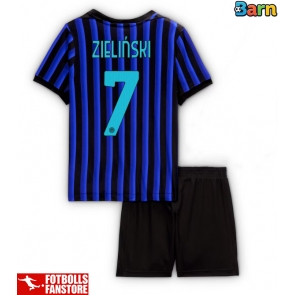 Inter Milan Piotr Zielinski #7 Hemmatröja Barn 2025-26 Kortärmad (+ Korta byxor)