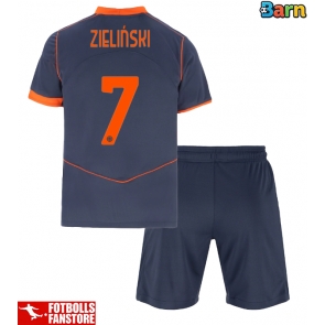 Inter Milan Piotr Zielinski #7 Tredje Tröja Barn 2025-26 Kortärmad (+ Korta byxor)