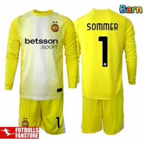 Inter Milan Yann Sommer #1 Målvakt Bortatröja Barn 2025-26 Långärmad (+ Korta byxor)