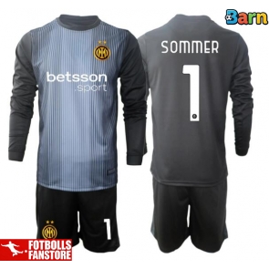 Inter Milan Yann Sommer #1 Målvakt Hemmatröja Barn 2025-26 Långärmad (+ Korta byxor)