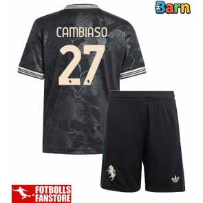 Juventus Andrea Cambiaso #27 Tredje Tröja Barn 2025-26 Kortärmad (+ Korta byxor)