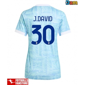 Juventus Jonathan David #30 Bortatröja Dam 2025-26 Kortärmad