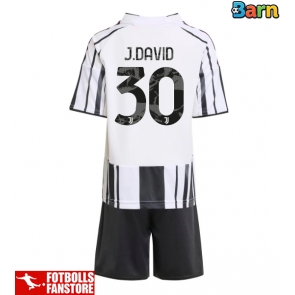 Juventus Jonathan David #30 Hemmatröja Barn 2025-26 Kortärmad (+ Korta byxor)