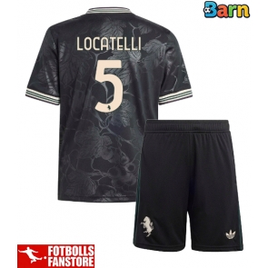 Juventus Manuel Locatelli #5 Tredje Tröja Barn 2025-26 Kortärmad (+ Korta byxor)