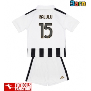 Juventus Pierre Kalulu #15 Hemmatröja Barn 2026-27 Kortärmad (+ Korta byxor)