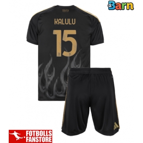 Juventus Pierre Kalulu #15 Tredje Tröja Barn 2026-27 Kortärmad (+ Korta byxor)
