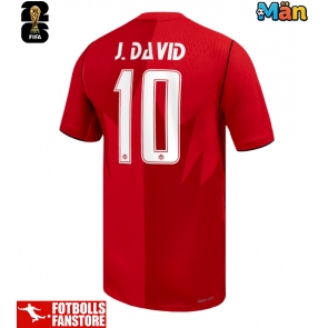 Kanada Jonathan David #10 Hemmatröja VM 2026 Kortärmad