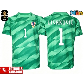 Kroatien Dominik Livakovic #1 Målvakt Bortatröja VM 2026 Kortärmad