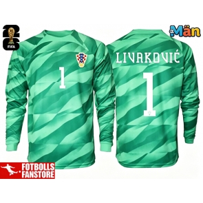 Kroatien Dominik Livakovic #1 Målvakt Bortatröja VM 2026 Långärmad