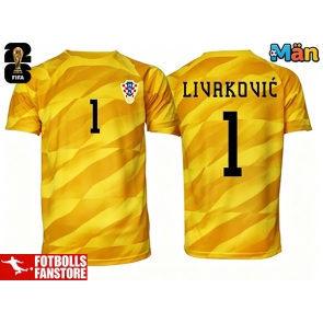 Kroatien Dominik Livakovic #1 Målvakt Hemmatröja VM 2026 Kortärmad
