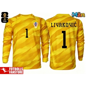 Kroatien Dominik Livakovic #1 Målvakt Hemmatröja VM 2026 Långärmad